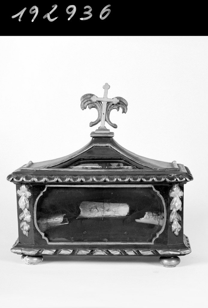 reliquiario a teca - a urna - manifattura emiliana (sec. XVIII)