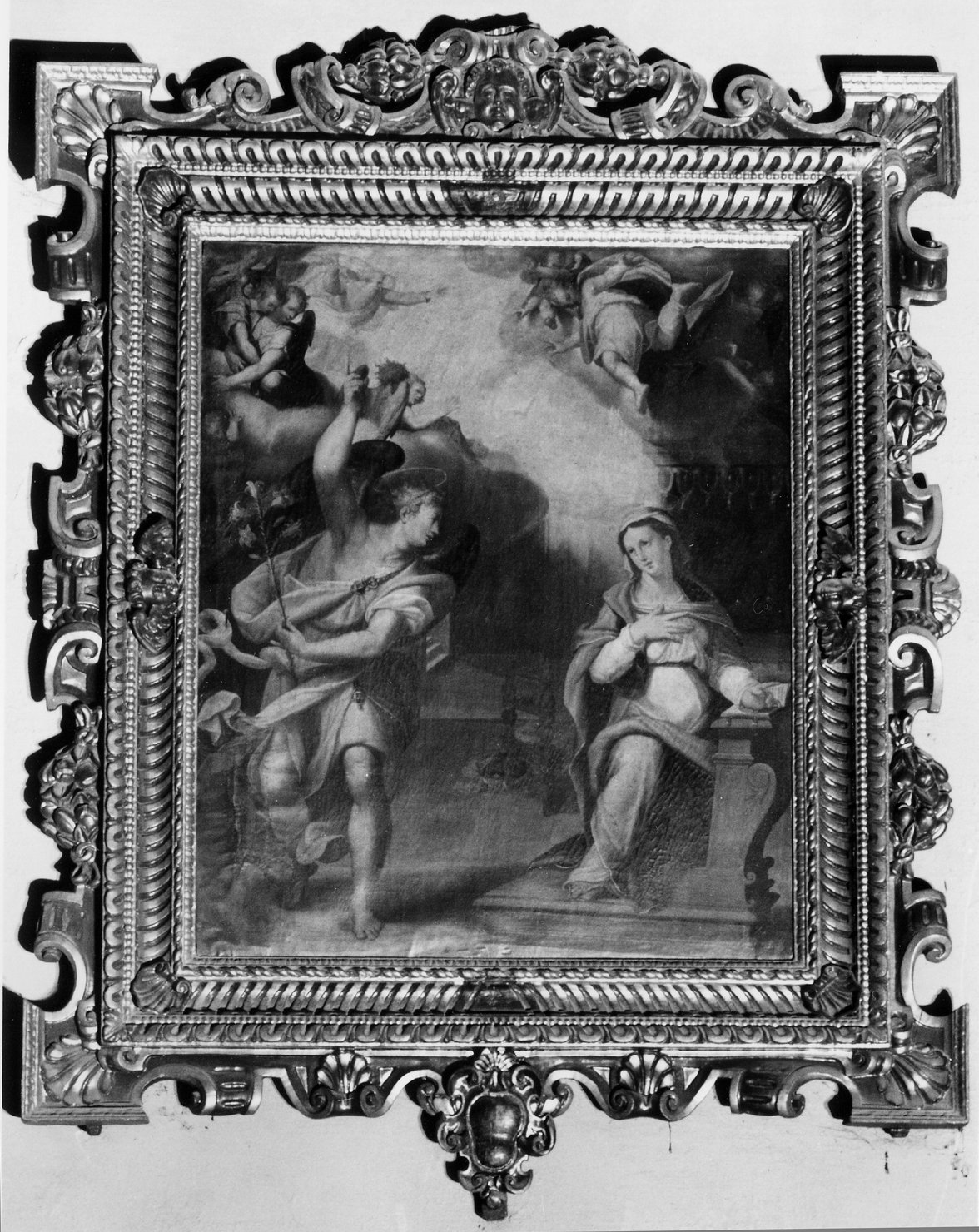 Annunciazione (dipinto) di Samacchini Orazio (attribuito) (sec. XVI)