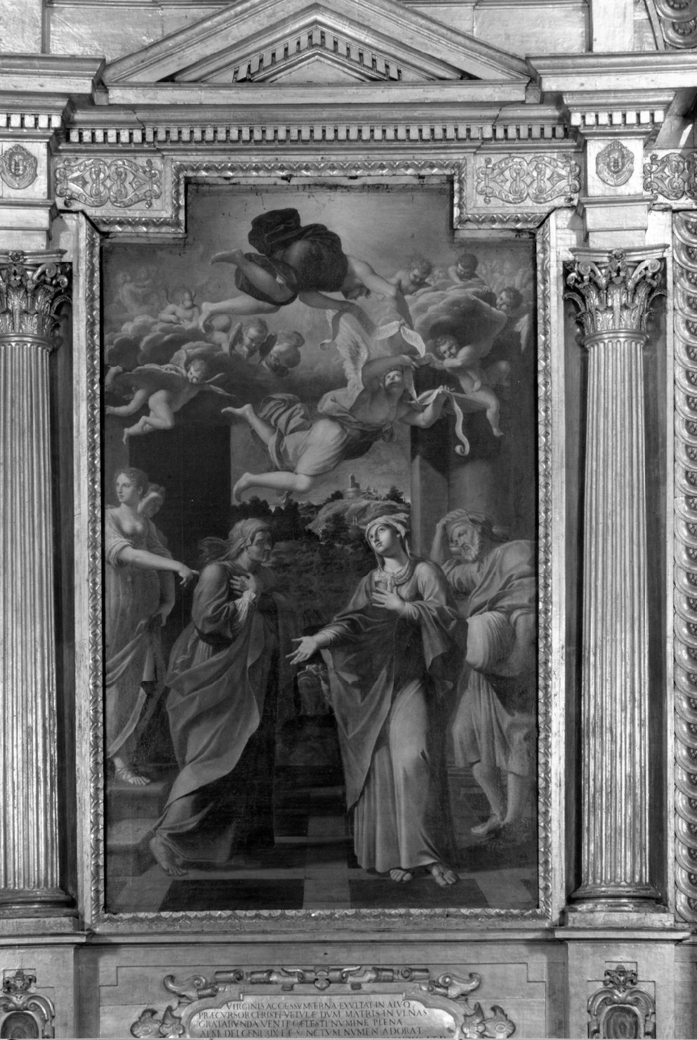 Visitazione della Madonna (pala d'altare) di Massari Lucio (sec. XVII)