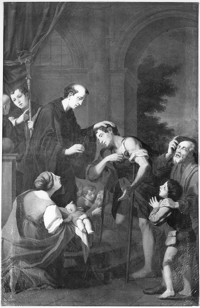 San Mauro risana gli infermi (dipinto) di Mignani Grilli Anna (prima metà sec. XIX)