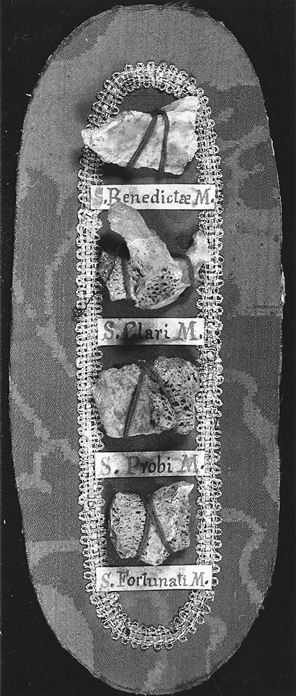 reliquiario, frammento - ambito emiliano (secc. XVIII/ XIX)