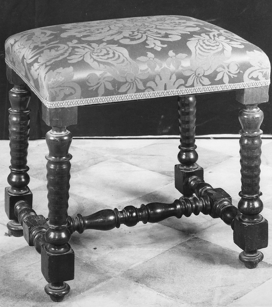 sgabello - manifattura emiliana (seconda metà sec. XIX)