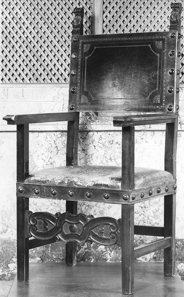 sedia - a braccioli - manifattura emiliana (secc. XIX/ XX)