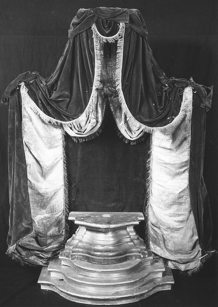tronetto per esposizione eucaristica - manifattura emiliana (secc. XVIII/ XIX)