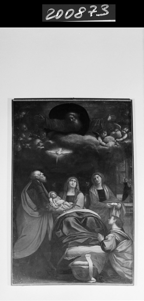 nascita di Maria Vergine (dipinto) di Cavedoni Giacomo (attribuito) (metà sec. XVII)