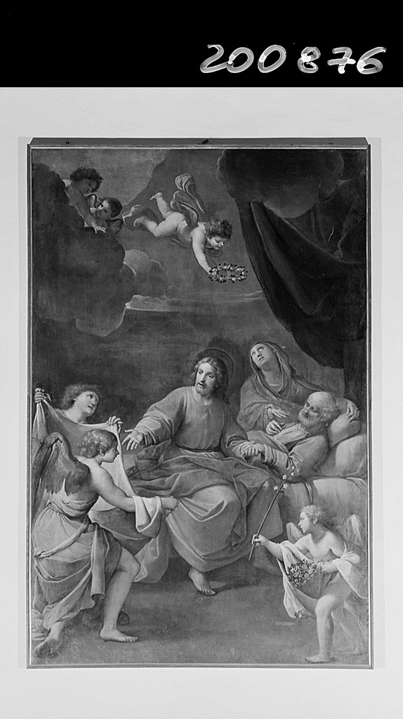 morte di San Giuseppe (dipinto) di Tiarini Alessandro (attribuito) (sec. XVII)