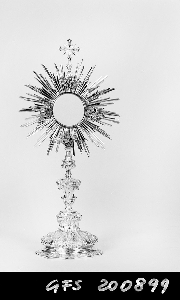 ostensorio - a raggiera - manifattura emiliana (sec. XVIII)