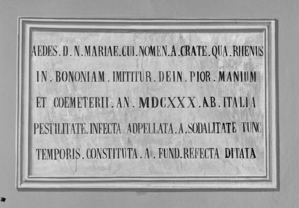 iscrizione dipinta - manifattura bolognese (sec. XIX)