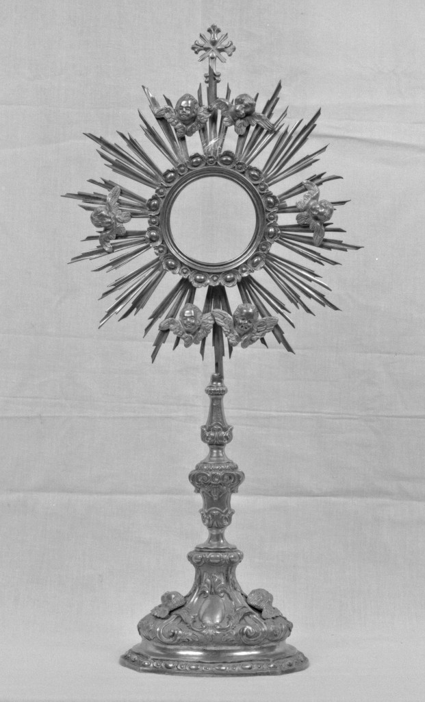 ostensorio - a raggiera - manifattura emiliana (secc. XVIII/ XIX)