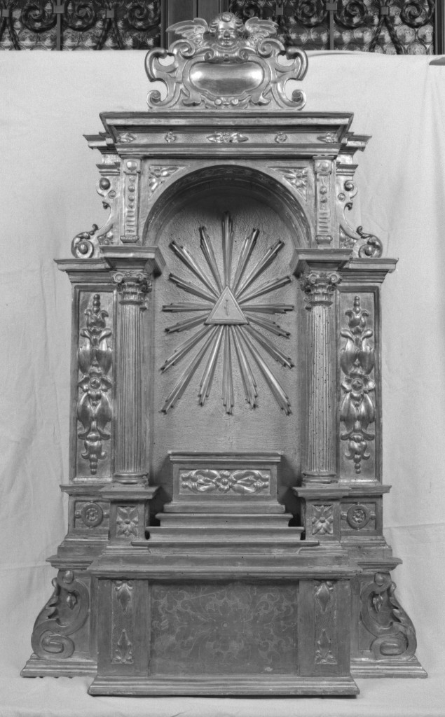 tronetto per esposizione eucaristica - manifattura emiliana (seconda metà sec. XVIII)