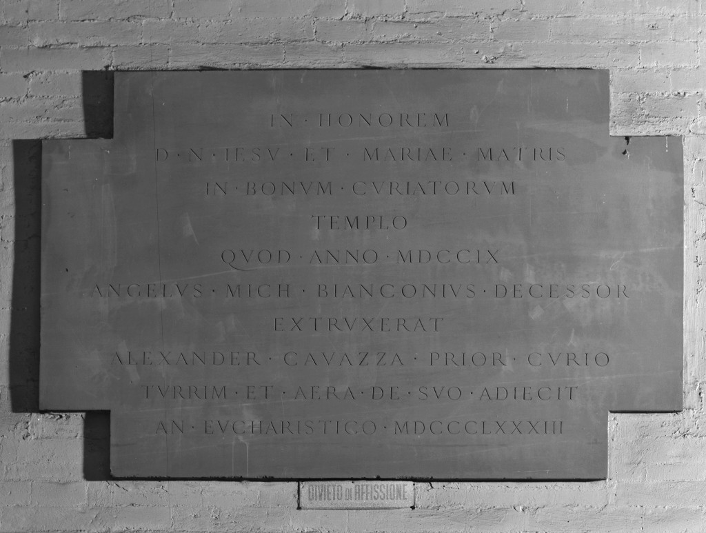 lapide celebrativa - manifattura bolognese (sec. XIX)