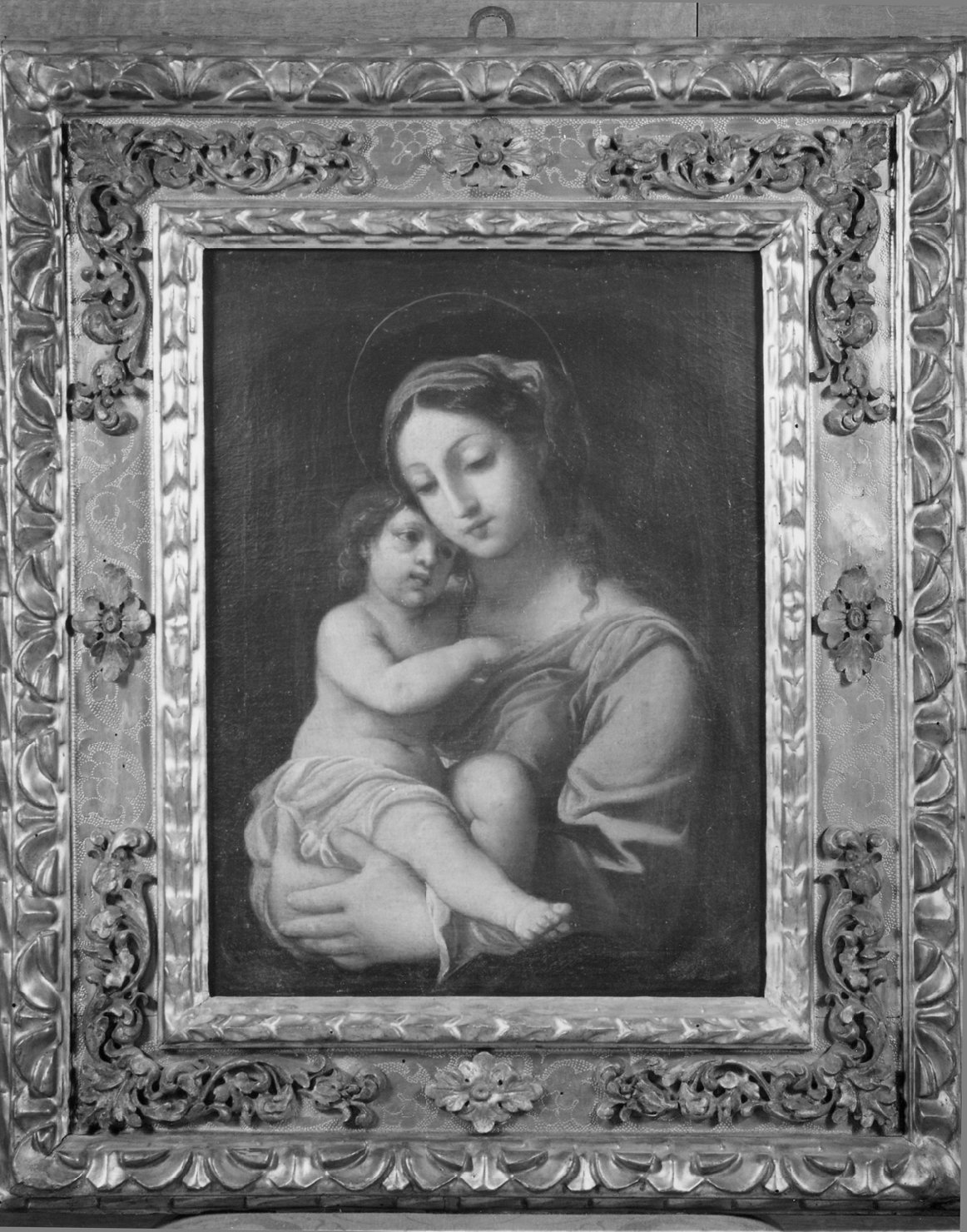 Madonna con Bambino (dipinto) di Carracci Ludovico (scuola) (sec. XVII)