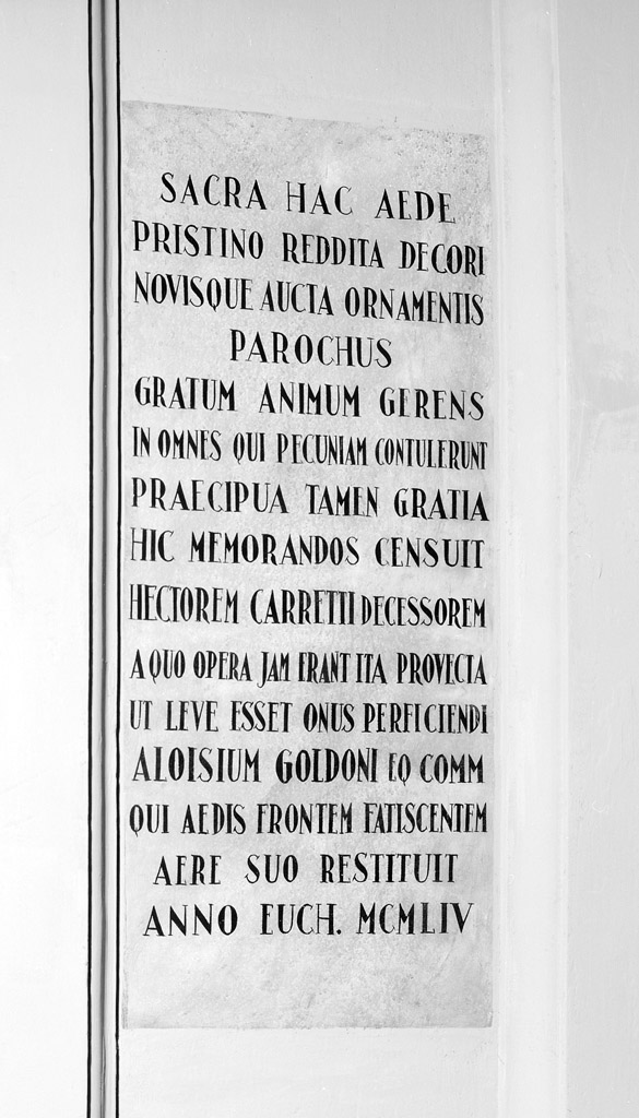 lapide documentaria - ambito bolognese (sec. XX)