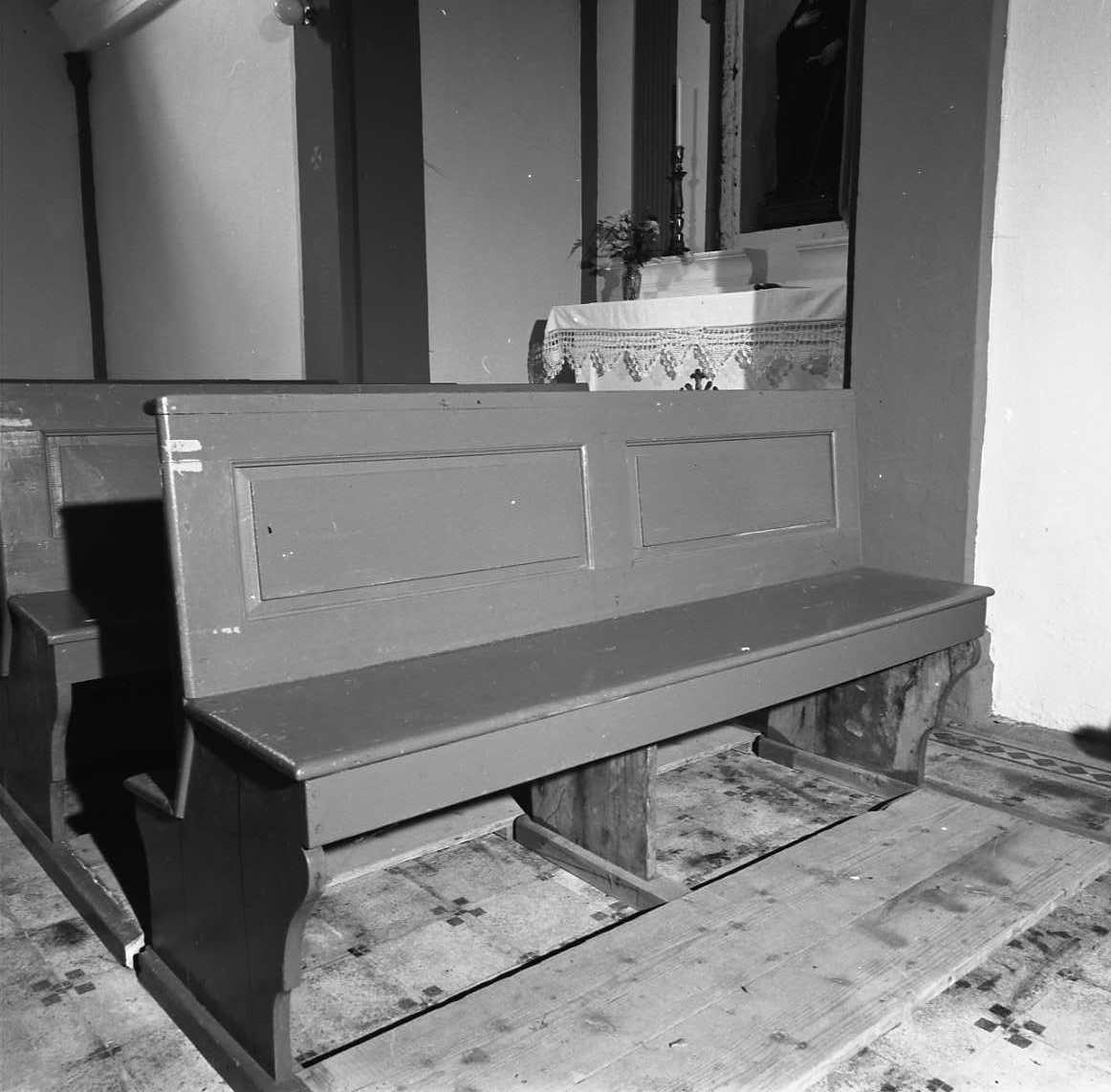 banco da chiesa, serie - bottega emiliano-romagnola (seconda metà sec. XIX)