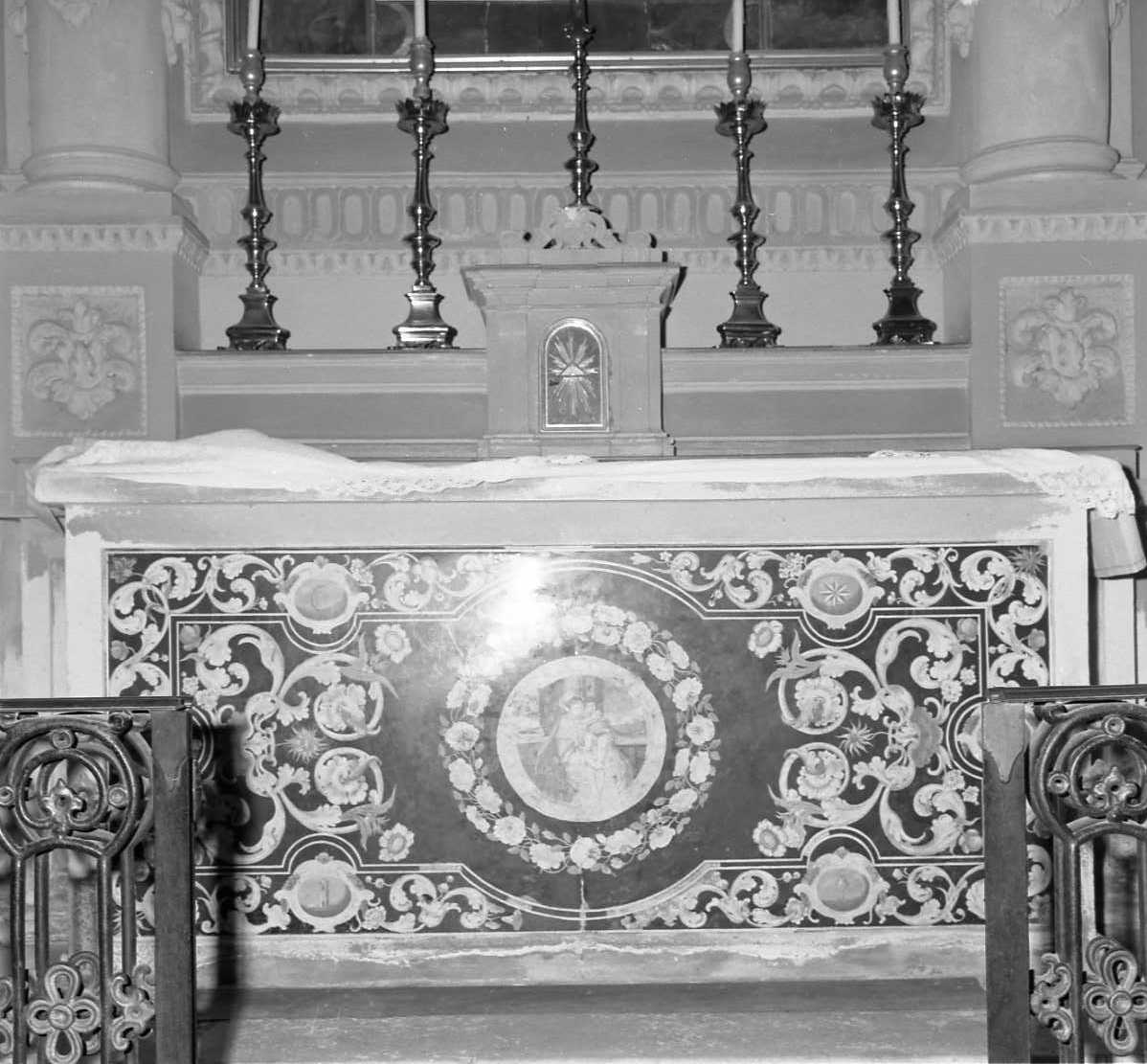 Madonna con Bambino (paliotto - a pannello piano) - bottega emiliana (sec. XVIII)