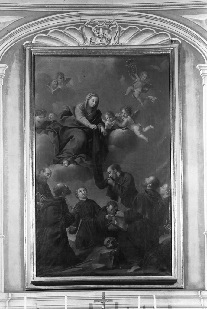 I sette Santi fondatori dell'Ordine dei Serviti e la Vergine in gloria (dipinto) di Rossi Antonio (prima metà sec. XVIII)