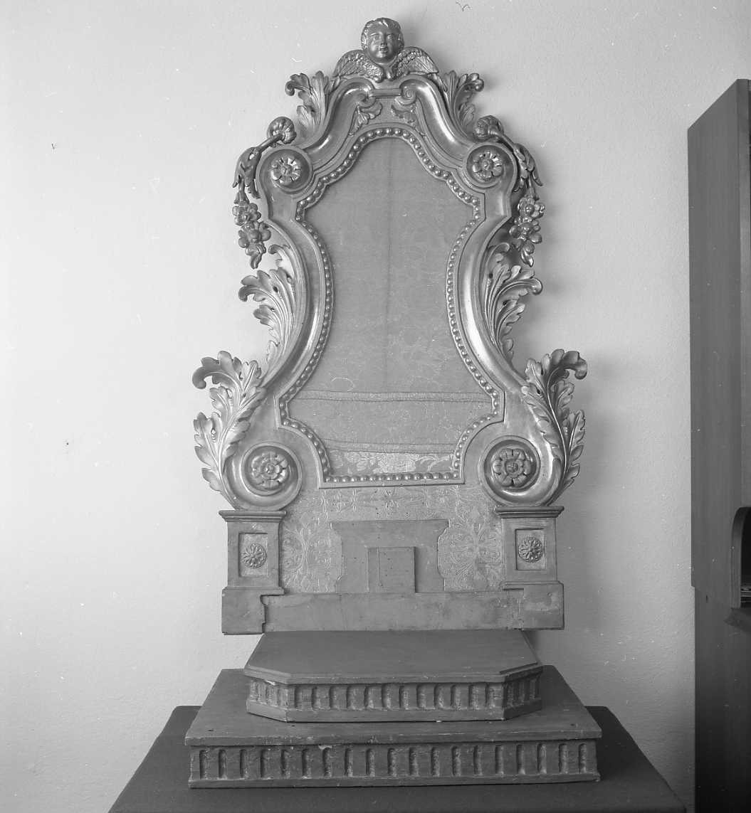 tronetto per esposizione eucaristica - manifattura romagnola (sec. XIX)