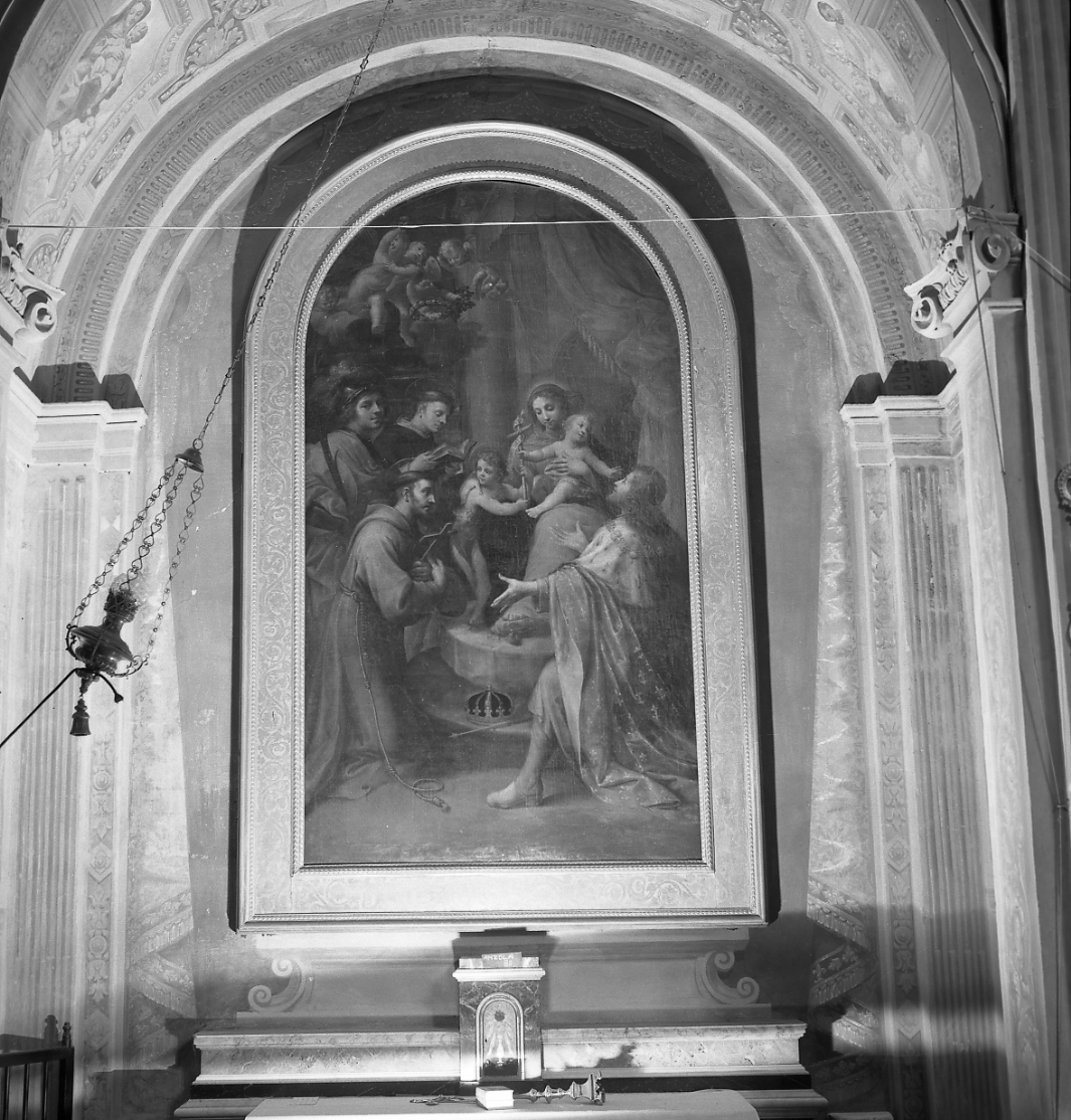 Madonna con Bambino e Santi (dipinto) di Spisanelli Vincenzo (sec. XVII)