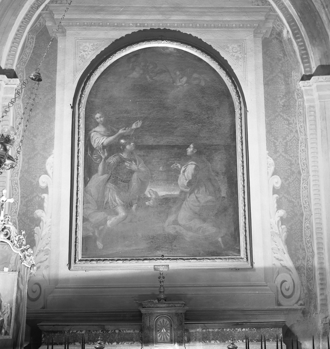 Santi Donnino, Lucia e Apollonia (dipinto) di Massari Lucio (sec. XVII)