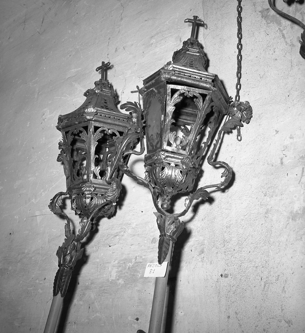 lanterna processionale, coppia - manifattura emiliana (sec. XVIII)