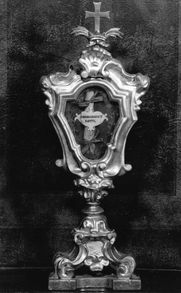 reliquiario-ostensorio, serie - manifattura bolognese (prima metà sec. XVIII)