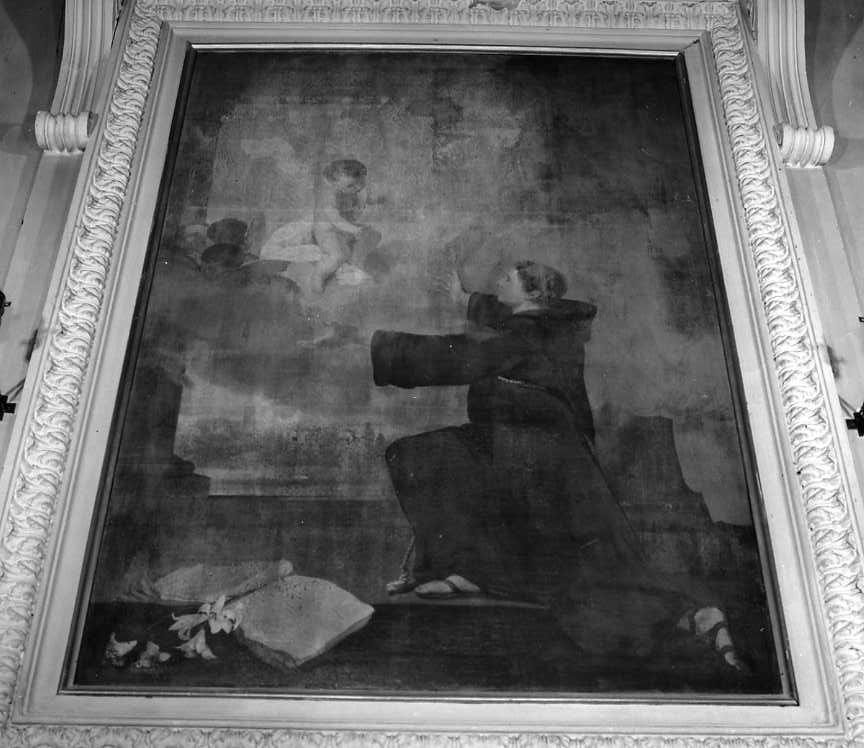 Sant'Antonio da Padova con il bambino (dipinto) di Fancelli Pietro (primo quarto sec. XIX)