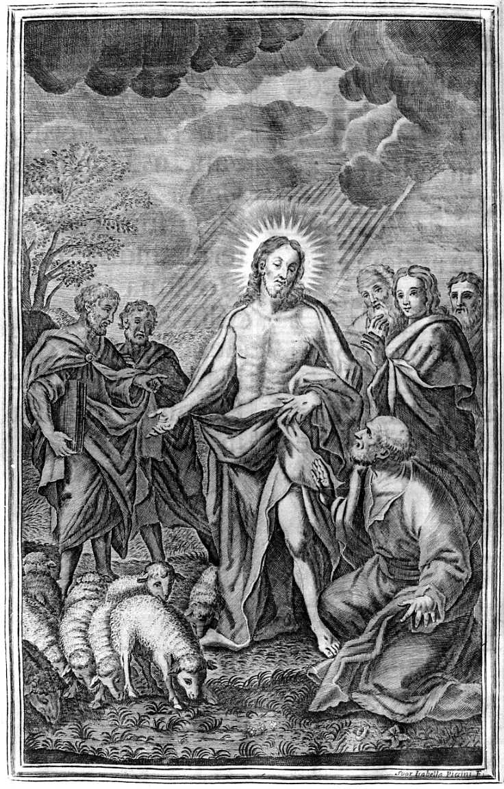 incredulità di San Tommaso (incisione) di Piccini Isabella (ultimo quarto sec. XVIII)