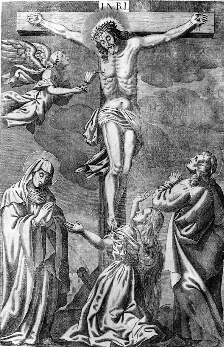 Cristo crocifisso (incisione) di Piccini Isabella (ultimo quarto sec. XVIII)