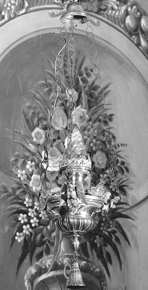 lampada pensile, serie - manifattura bolognese (seconda metà sec. XIX)