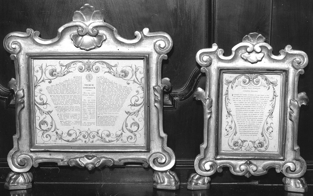 cartagloria, coppia - manifattura bolognese (prima metà sec. XIX)