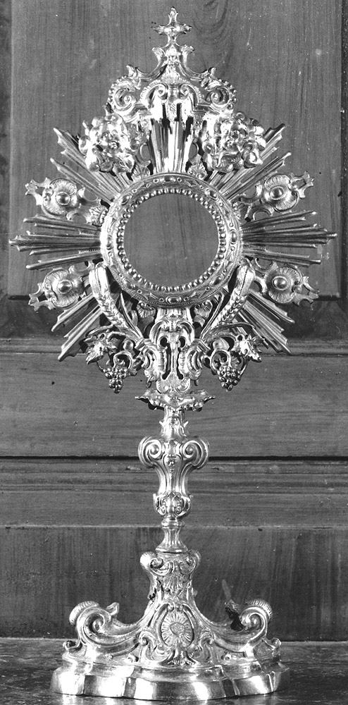 ostensorio - manifattura bolognese (fine/inizio secc. XVIII/ XIX)