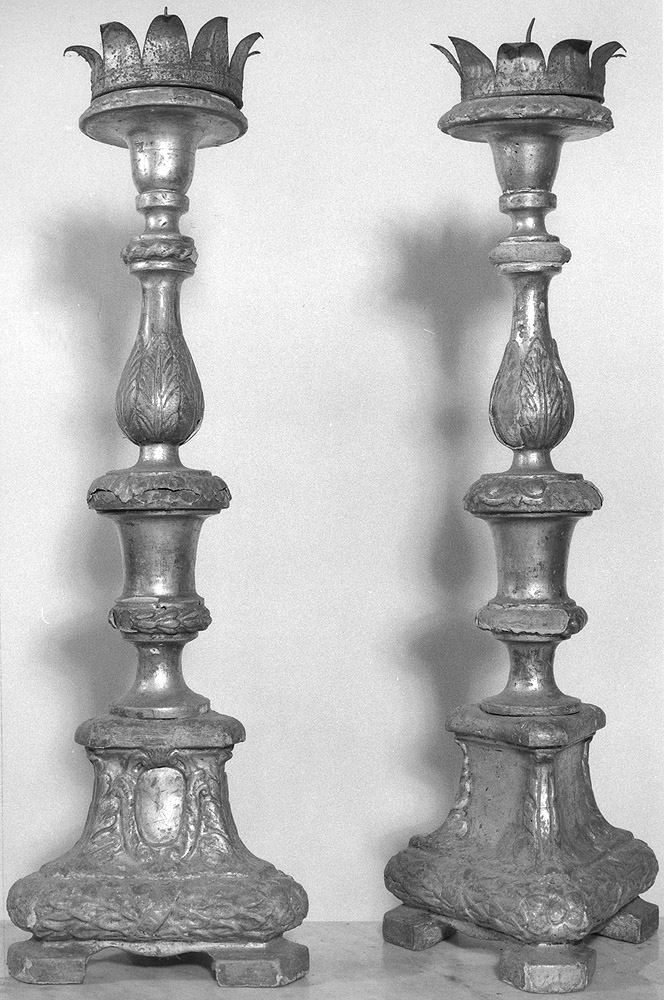 candeliere, serie - manifattura bolognese (prima metà sec. XVIII)