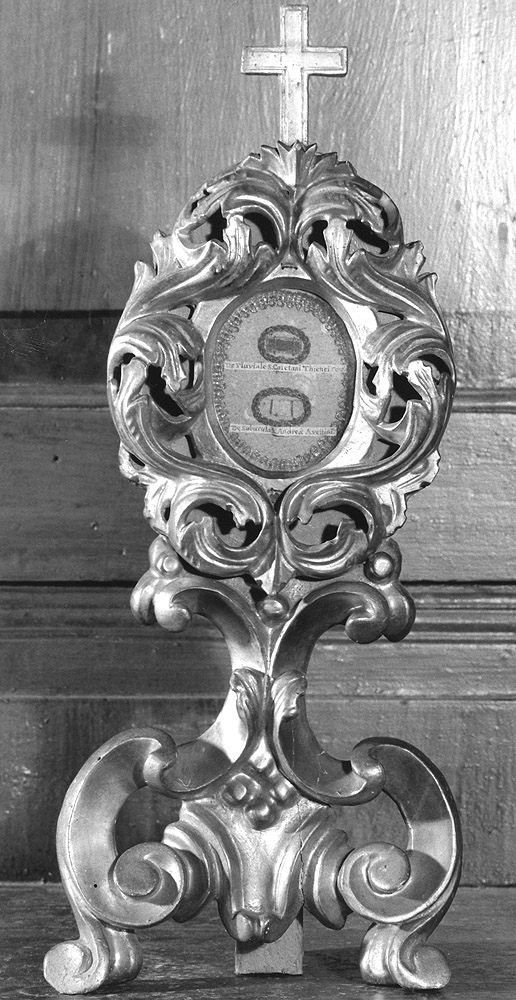 reliquiario, serie - manifattura bolognese (seconda metà sec. XVIII)