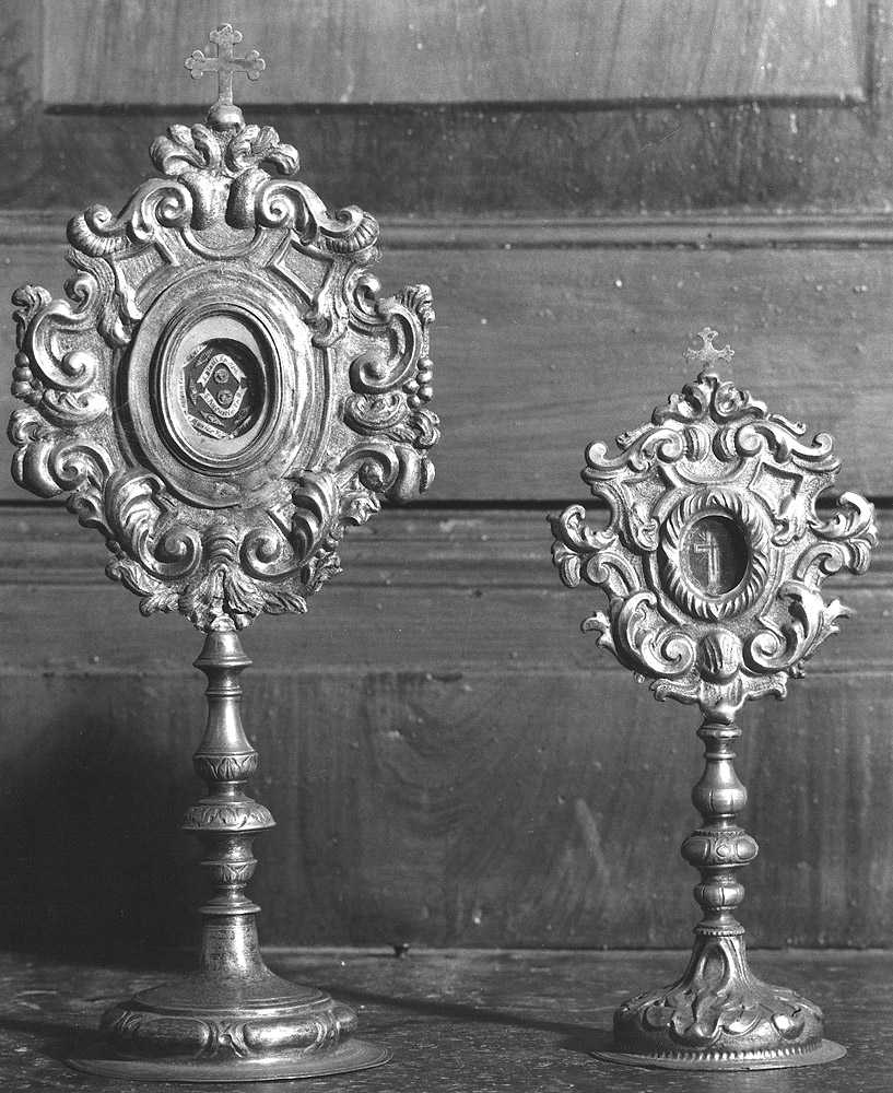 reliquiario, coppia - manifattura bolognese (seconda metà sec. XVIII)