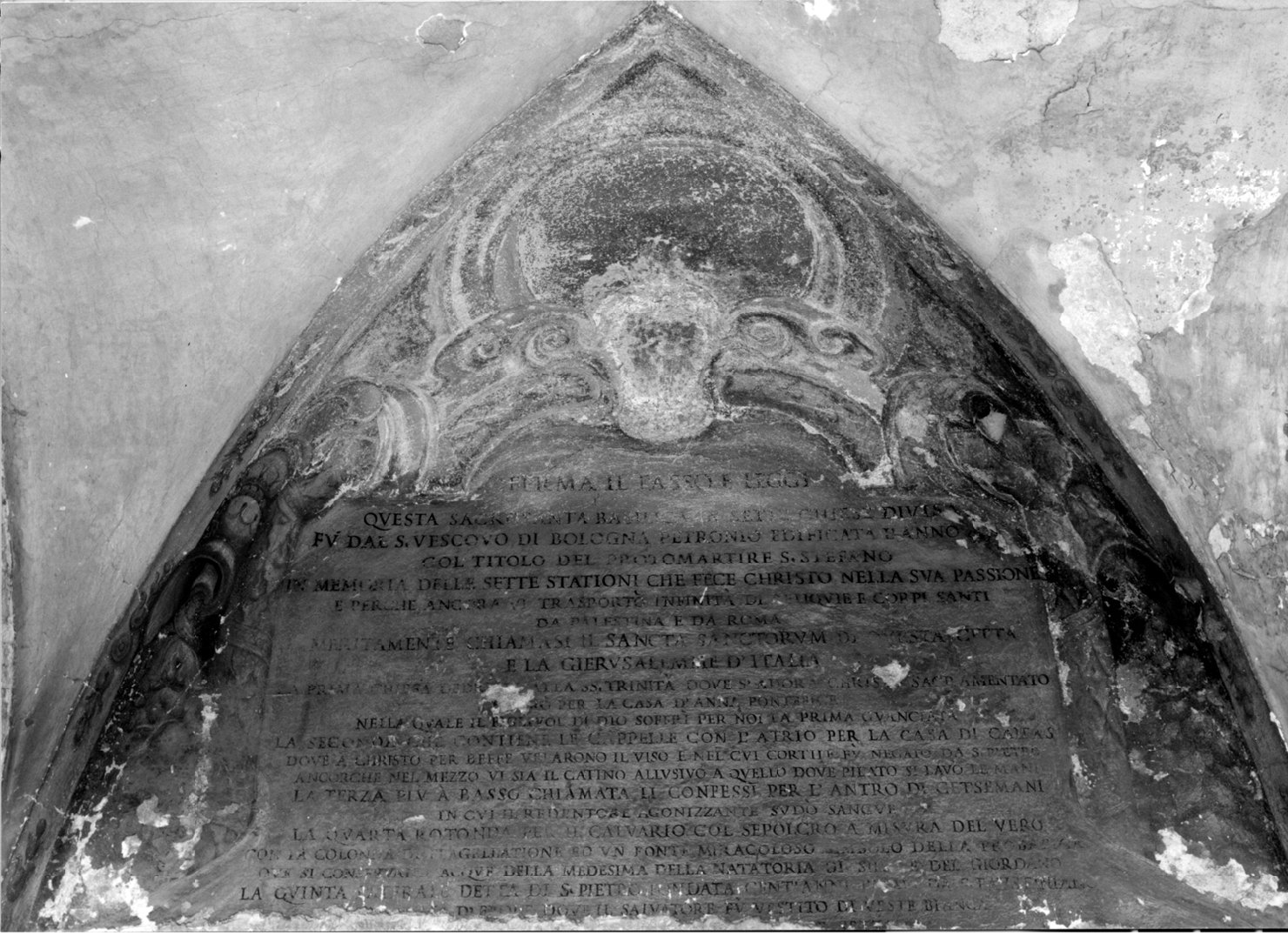 iscrizione dipinta - manifattura bolognese (prima metà sec. XVIII)