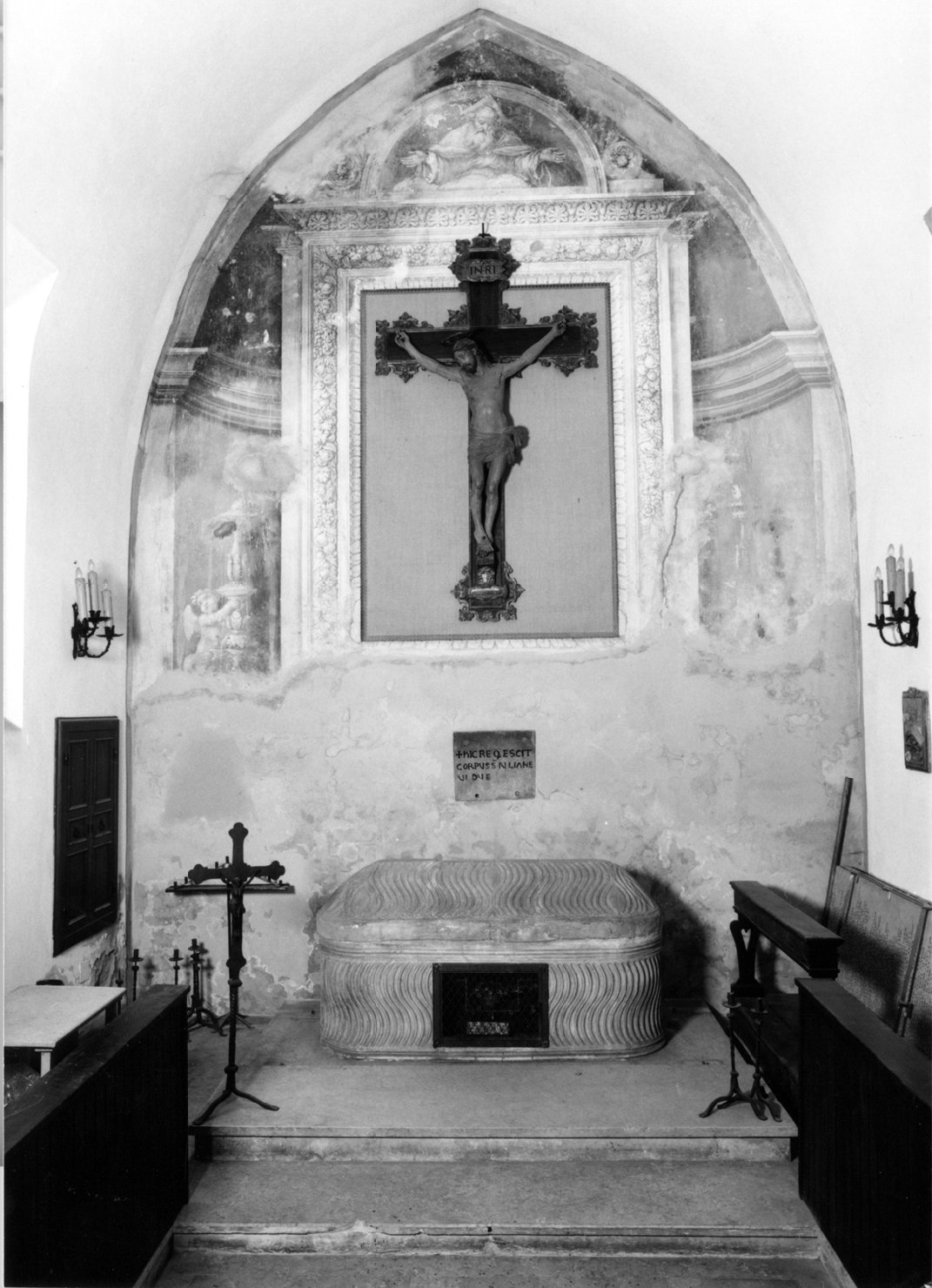 motivo decorativo a finta architettura (dipinto) di Tesi Mauro (metà sec. XVIII)