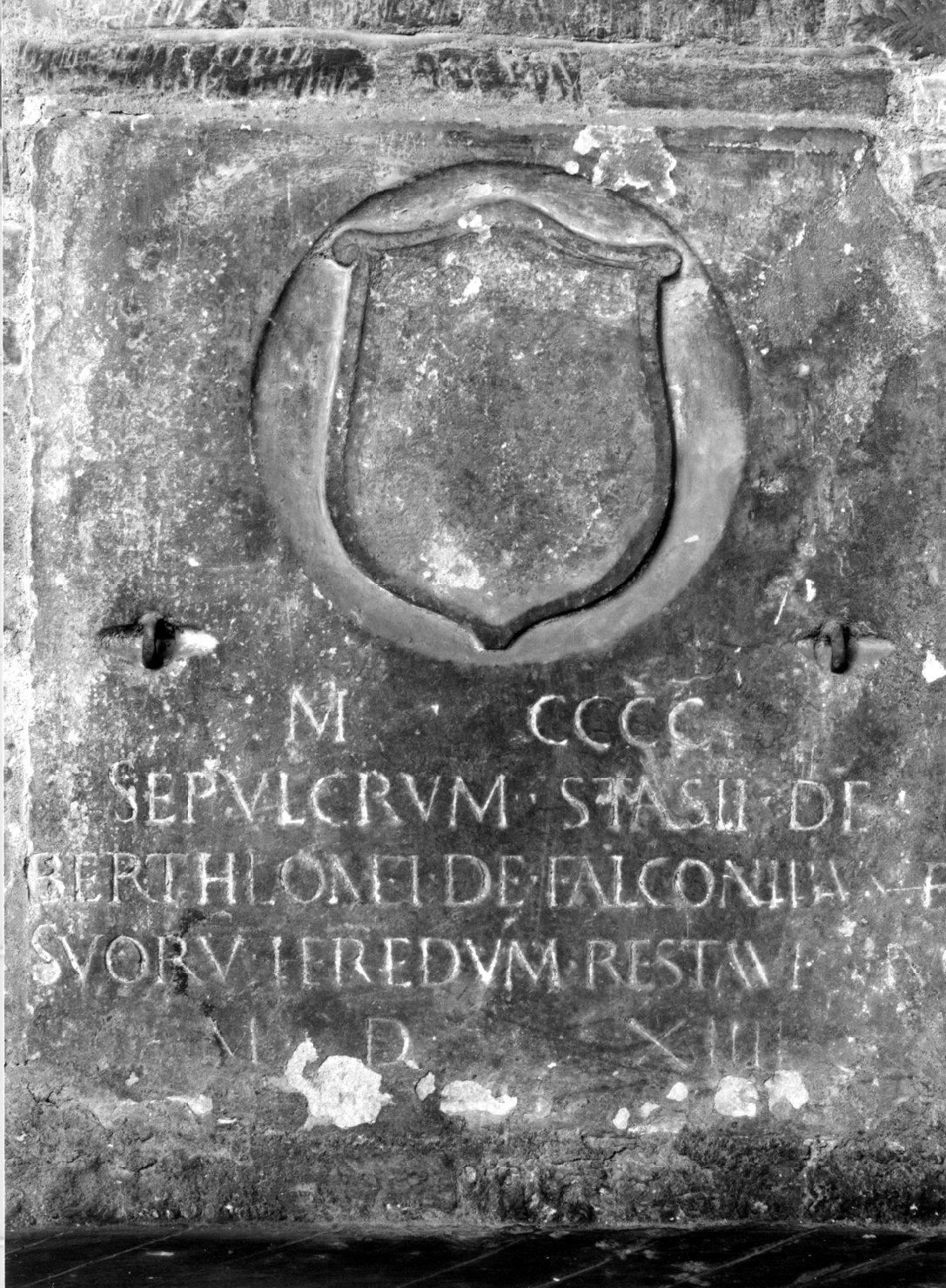 lapide documentaria - manifattura bolognese (sec. XVI)