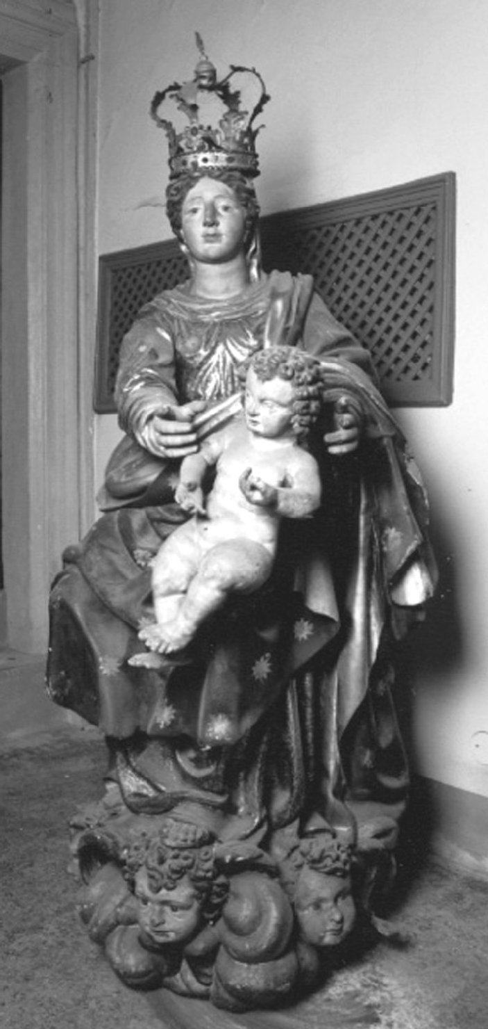 Madonna con Bambino (gruppo scultoreo) - manifattura emiliana (sec. XVII)