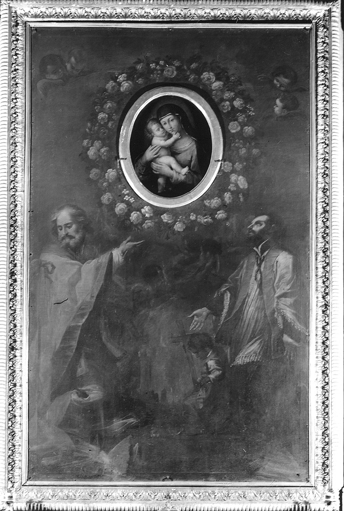 San Petronio e San Francesco Saverio (pala d'altare) di Pedrini Domenico (sec. XVIII)