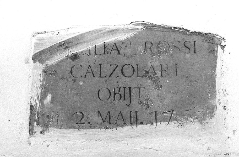 lapide tombale - manifattura bolognese (sec. XVIII)