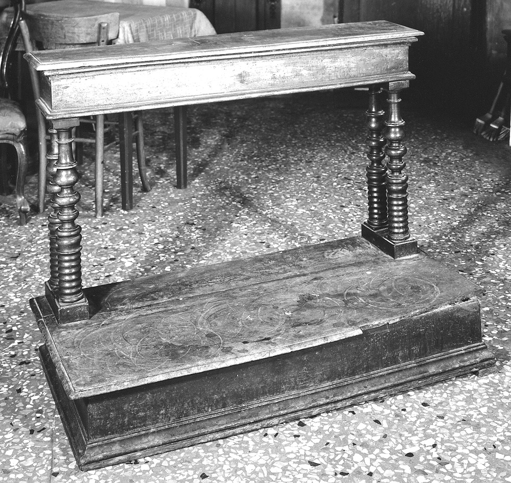 inginocchiatoio - manifattura emiliana (secc. XVII/ XVIII)