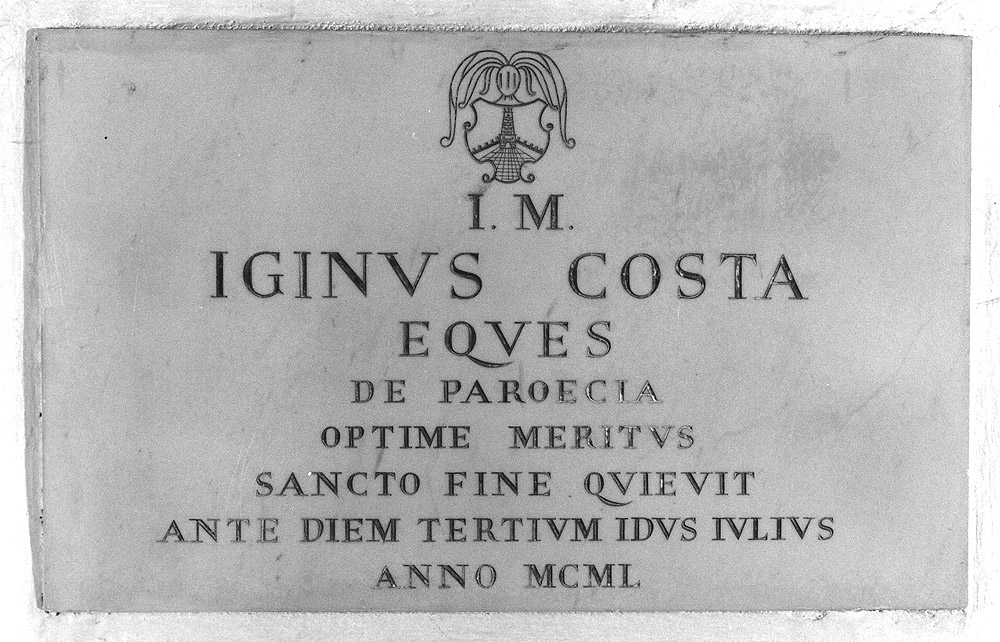 lapide tombale - manifattura emiliana (sec. XX)