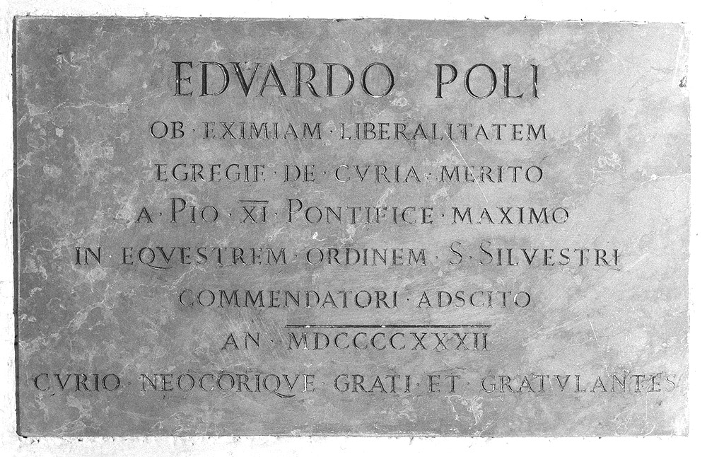 lapide commemorativa - manifattura emiliana (sec. XX)