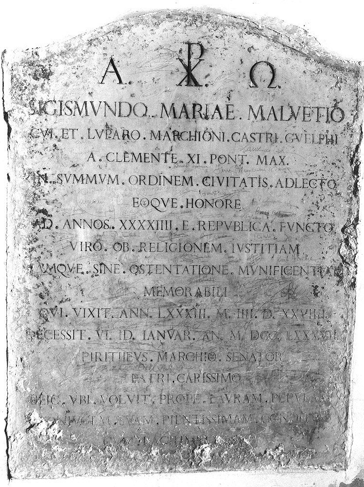 lapide tombale - manifattura emiliana (sec. XVIII)