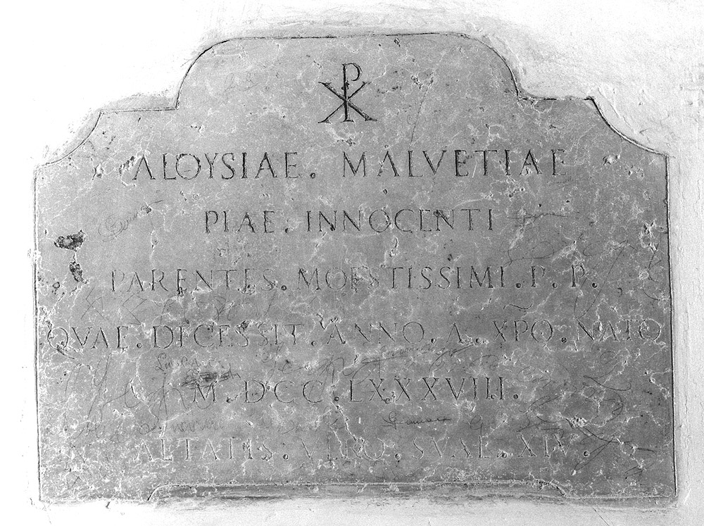 lapide tombale - manifattura emiliana (sec. XVIII)