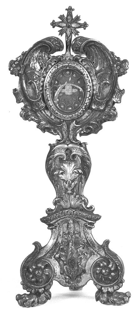 reliquiario - a ostensorio - manifattura emiliana (secc. XVIII/ XIX)