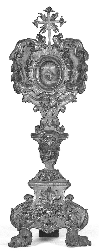 reliquiario - a ostensorio - manifattura emiliana (secc. XVIII/ XIX)