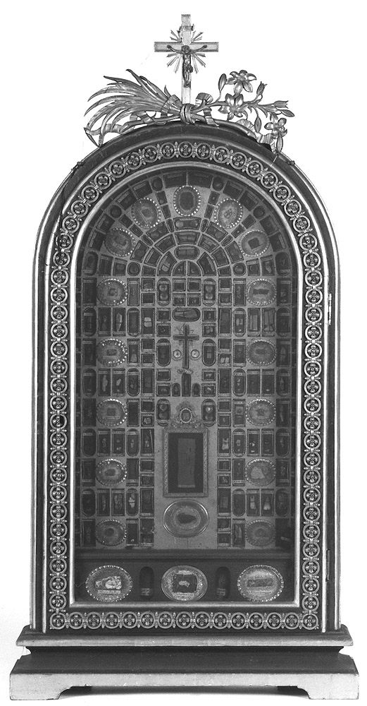 reliquiario - a tabella - manifattura emiliana (seconda metà sec. XIX)