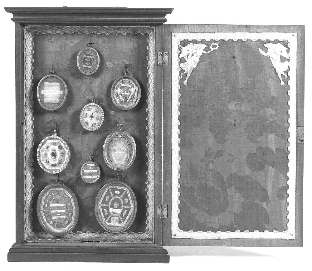 reliquiario - a tabella - manifattura emiliana (sec. XIX)
