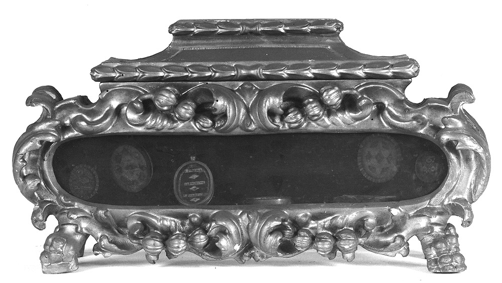 reliquiario a teca - a urna - manifattura emiliana (seconda metà sec. XIX)